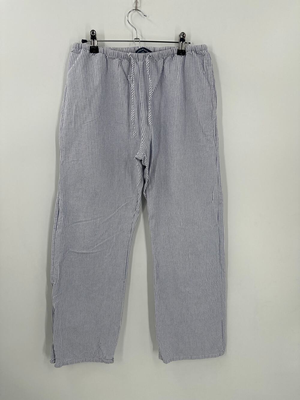 Brandy Melville 100% cotton Drawstring PJ Pants Blue/white Stripes Medium